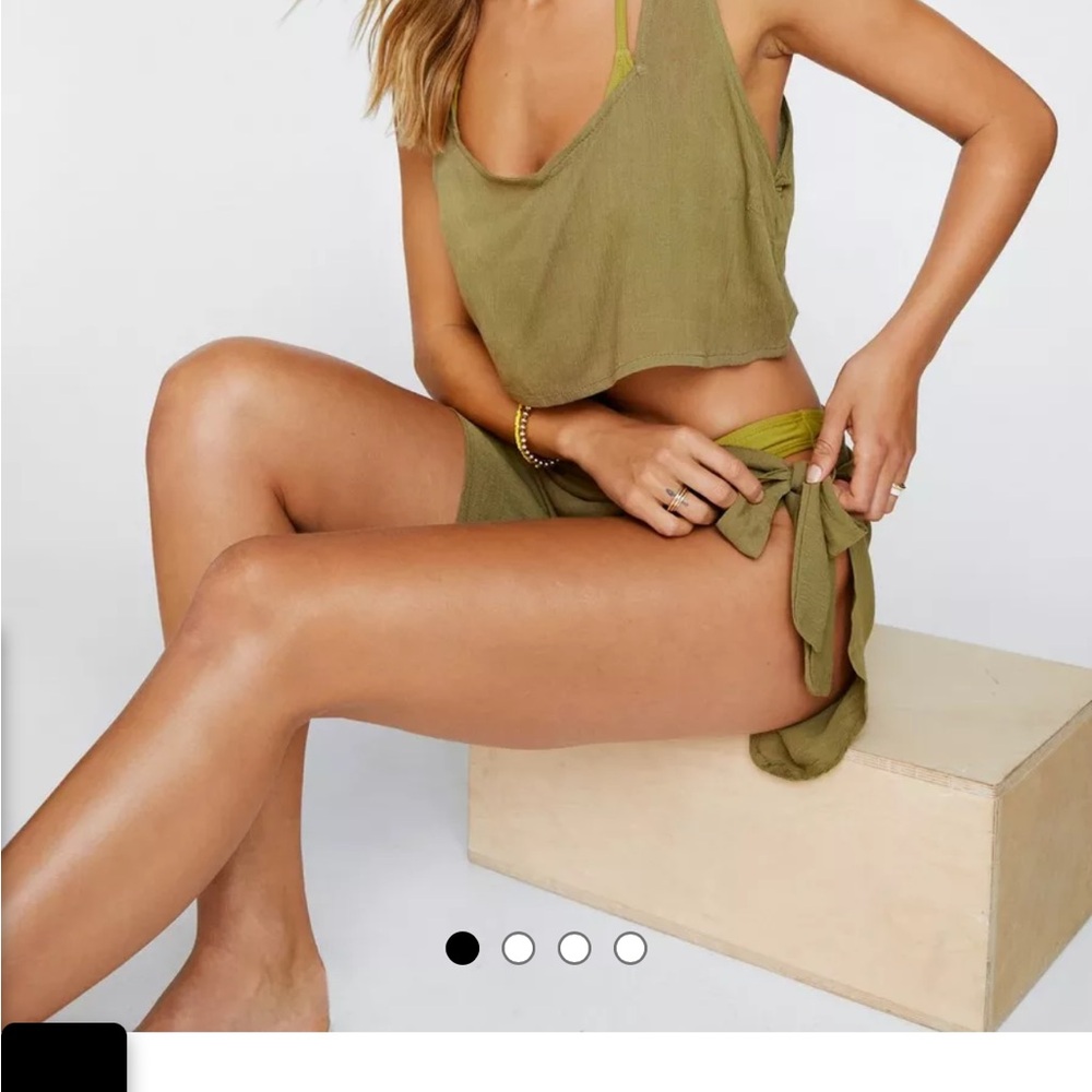NWOT Nasty Gal Olive Green Two-Piece Set